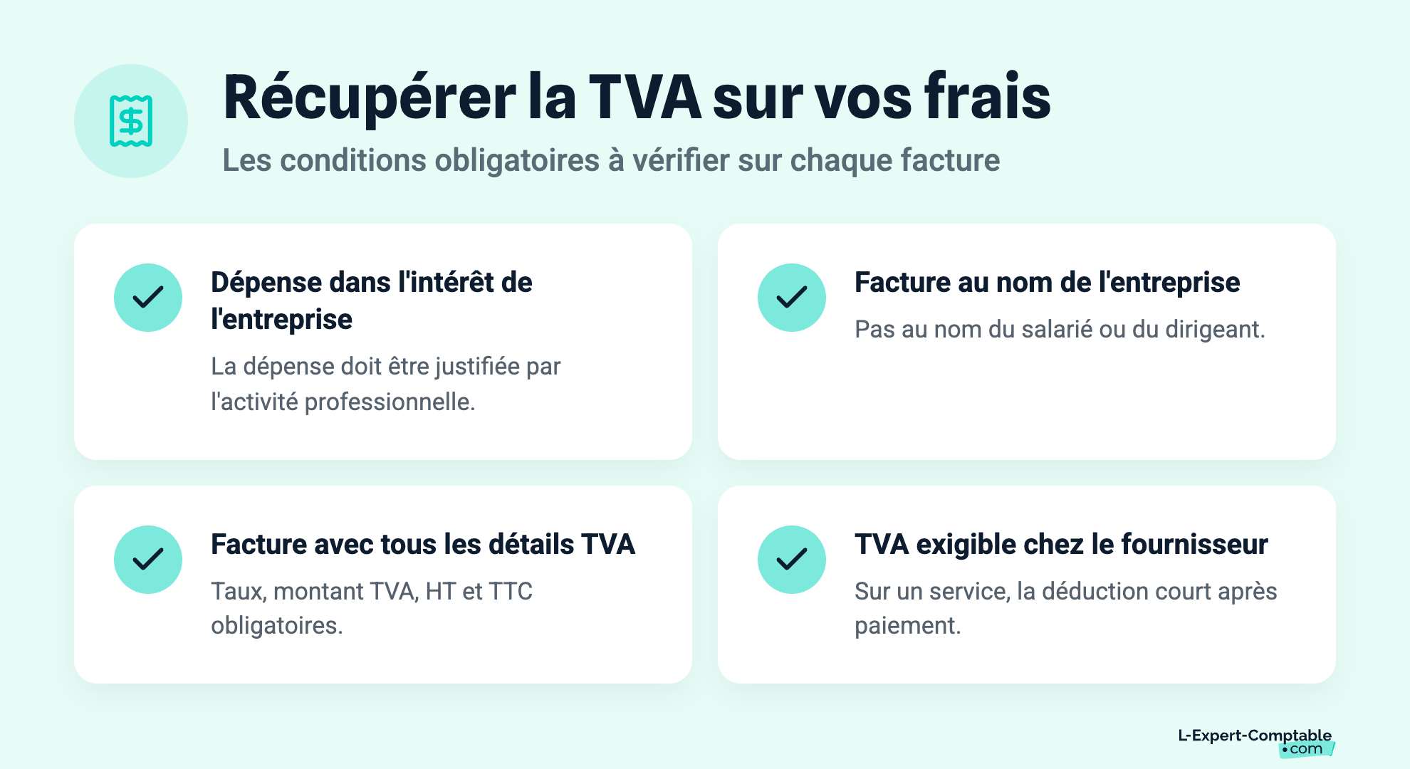Récupérer la TVA sur vos frais